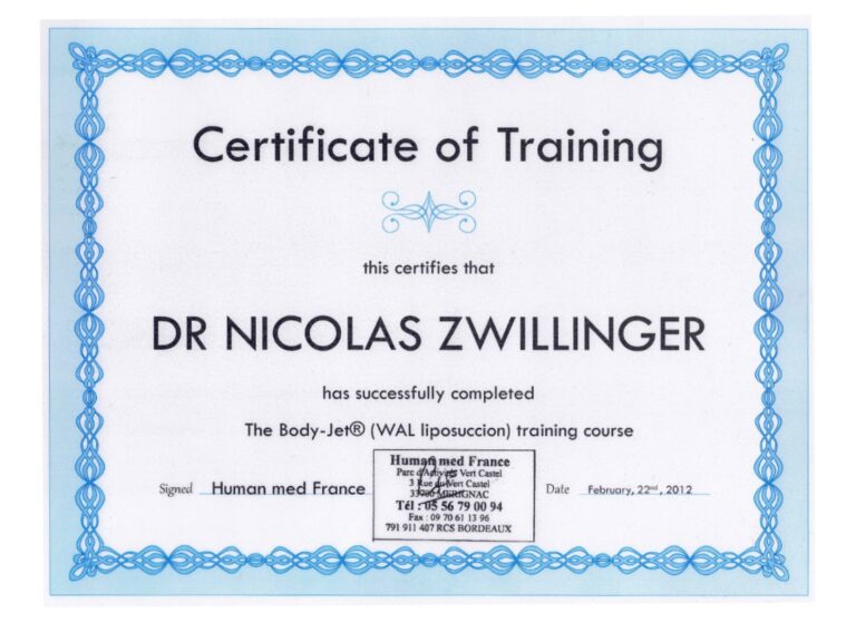 certificate of training