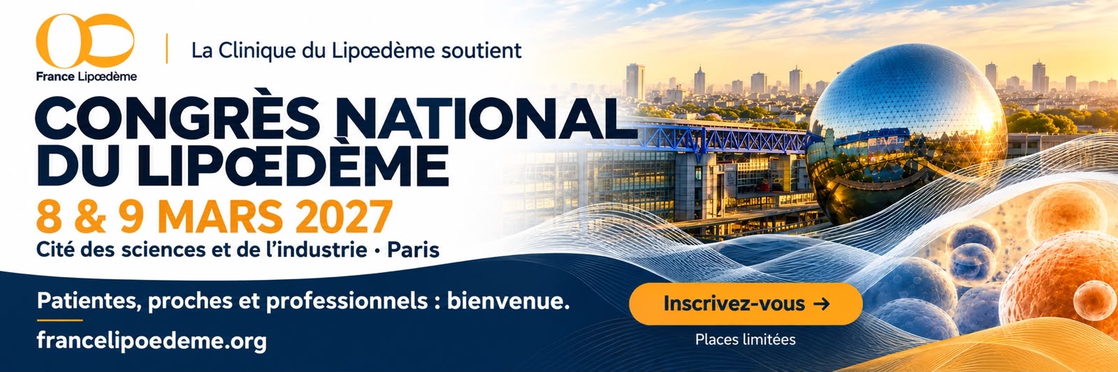 Congrès national du lipœdème, 8 et 9 mars 2027 à Paris
